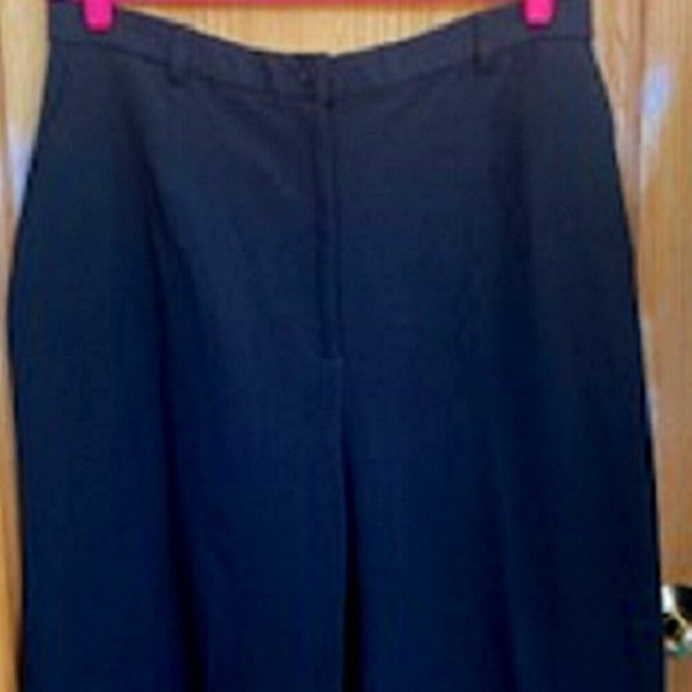 Women's Dialogue Black Wide Leg Dress Pants Waist Belt Loops Sz: 18WP